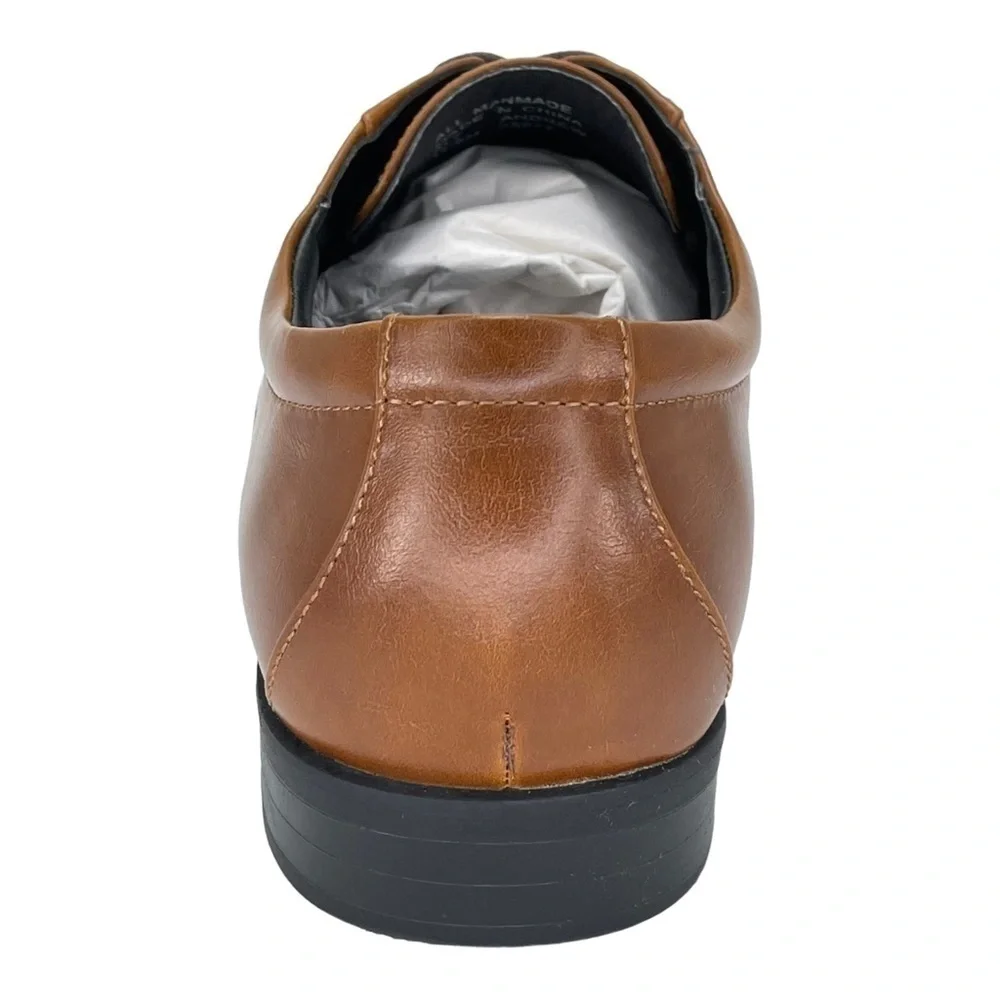 Alfani Andrew Tan Faux Leather Mens Oxfords Size 11.5M